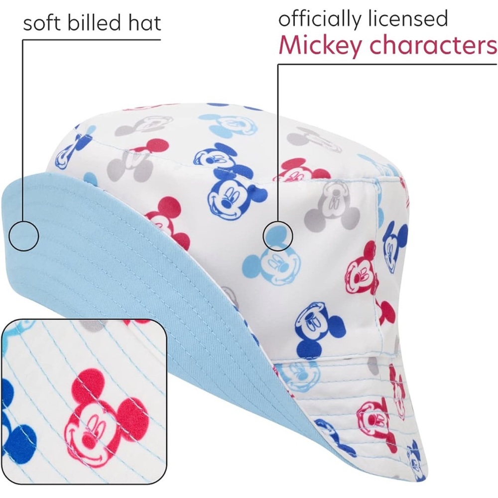 Mickey Mouse Reversible Bucket Hat - NWT - Ages 4-7
